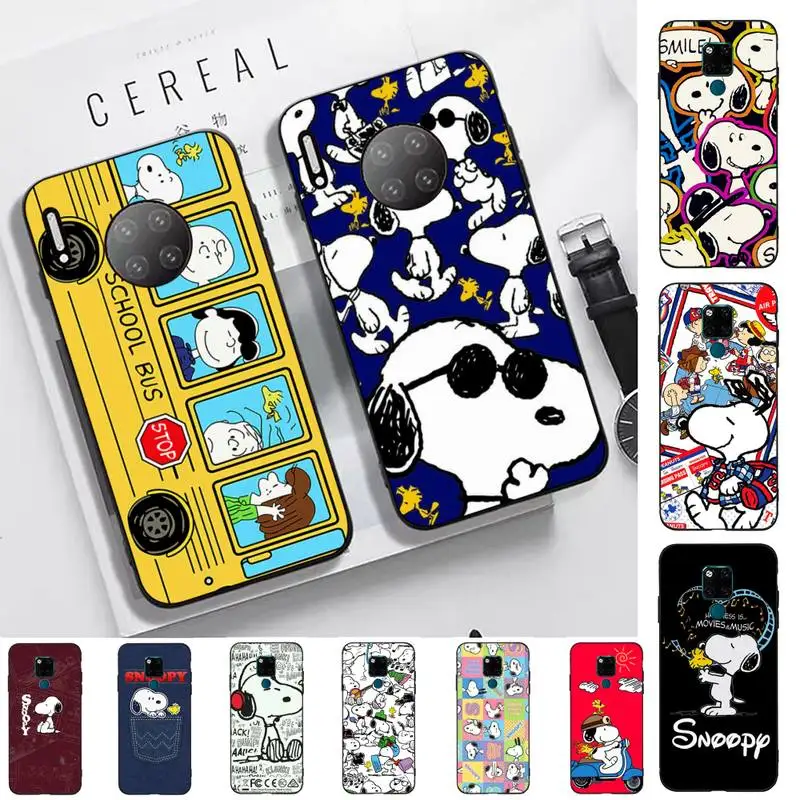 

BANDAI Cartoon Dog snoopy Phone Case for Huawei Mate 20 10 9 40 30 lite pro X Nova 2 3i 7se