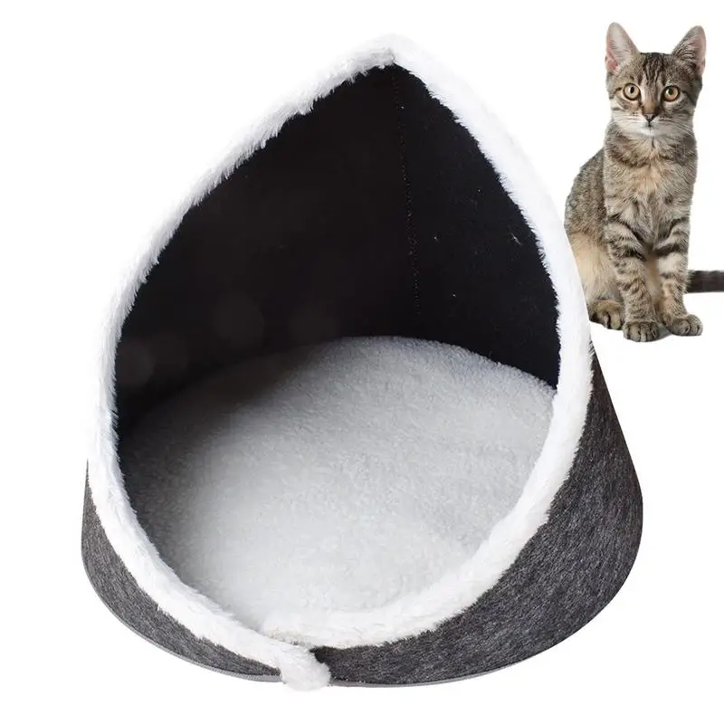 

Cat Cave Bed Felt Pets Bed Cave Kennel With Detachable Cushioned Cat Cave Bed Easily Clean Versatile Indoor Cats Bed For Small