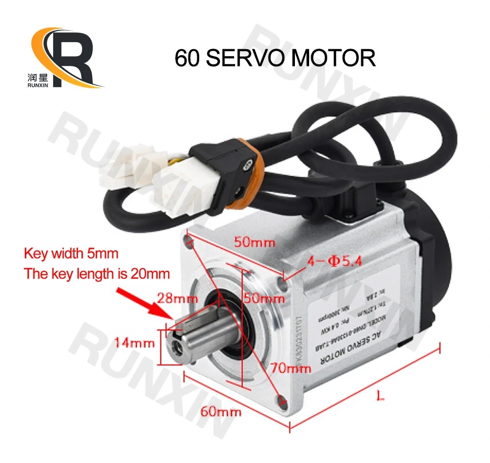 Серводвигатель RXTNC 60 80 600 Вт 750 17bit абсолютный кодировщик AC220V 1.91N.m 2.4N.m с RS485 для