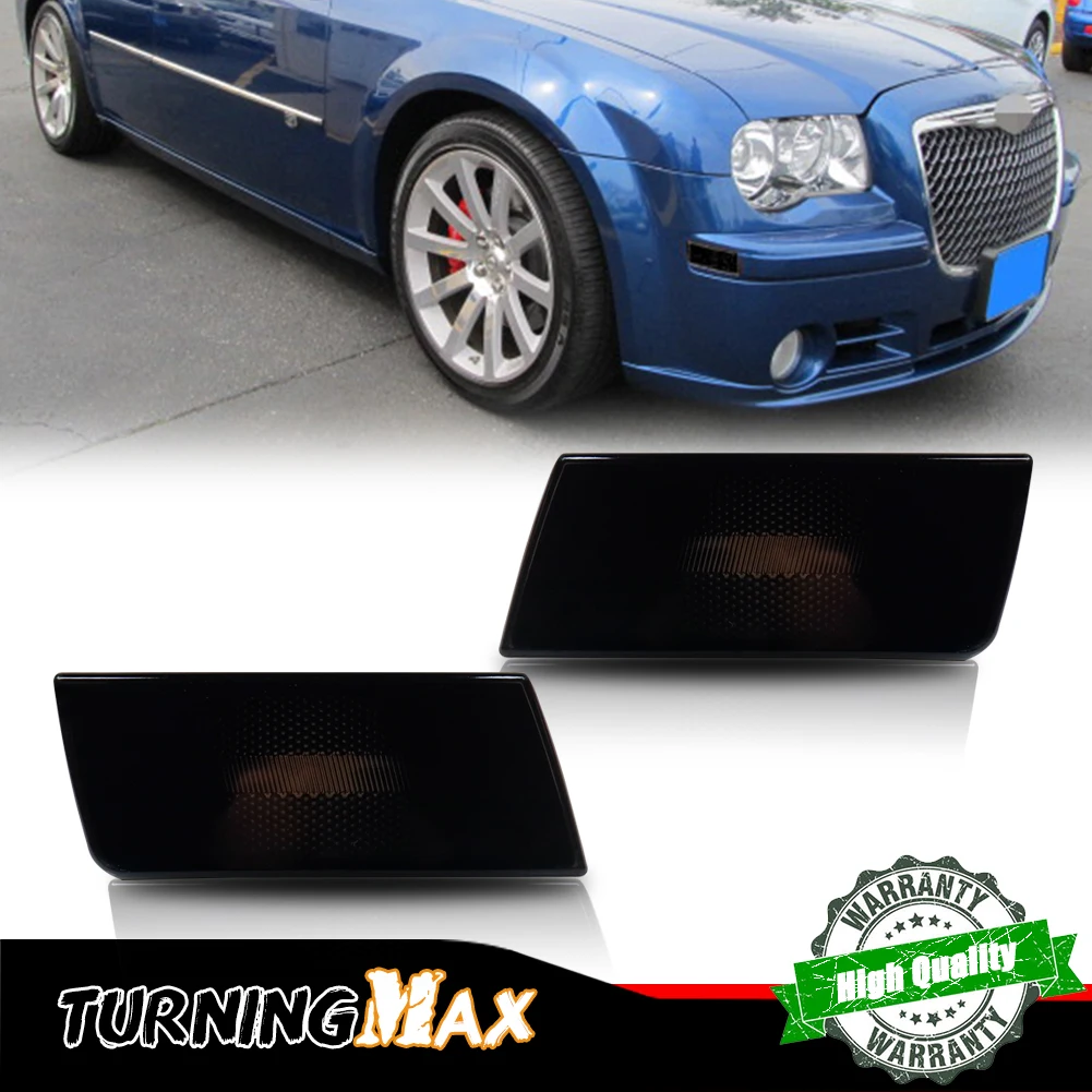 2 шт. дымчатые черные линзы передний бампер боковой габаритный фонарь корпуса для