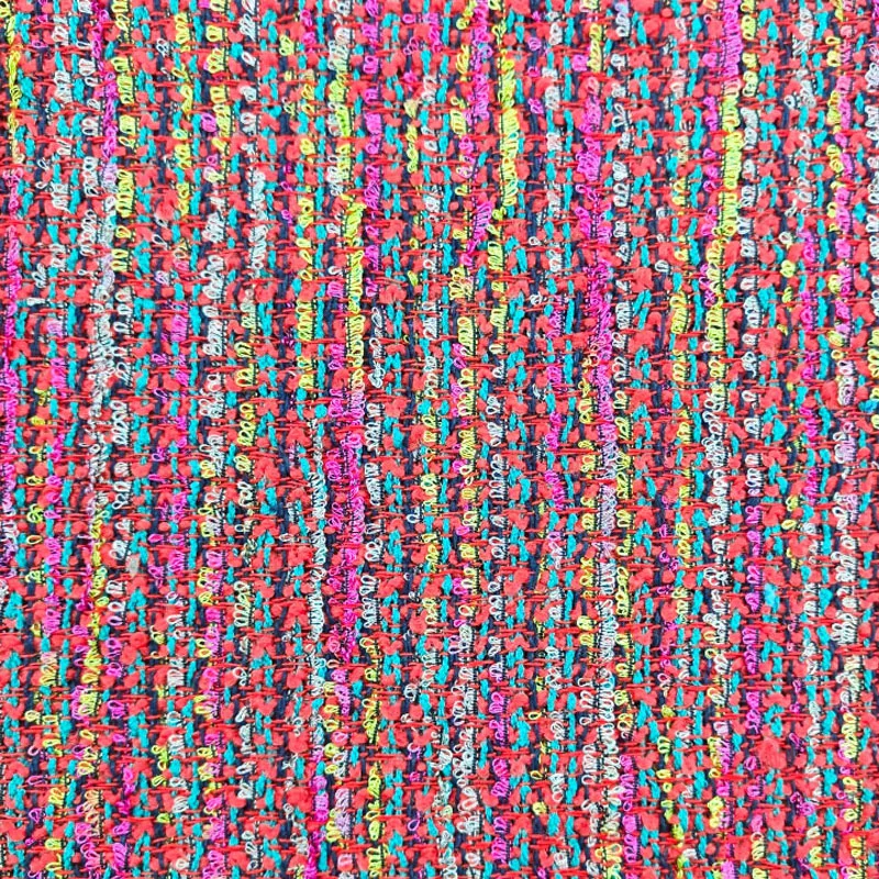 50x145 см модная цветная полосатая окрашенная твидовая ткань для женщин осенняя