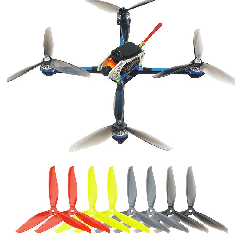 Hélice de 3 palas para Dron de control remoto, accesorios de repuesto para cuadricóptero de carreras, CW, CCW, 7040, 7x4, 8 pares
