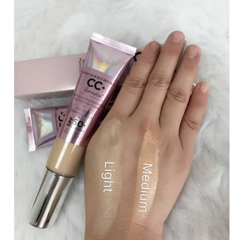 

12pcs/lot your skin but better CC+ illumination color correcting illuminating full coverage cream spf 50+ uva/uvb