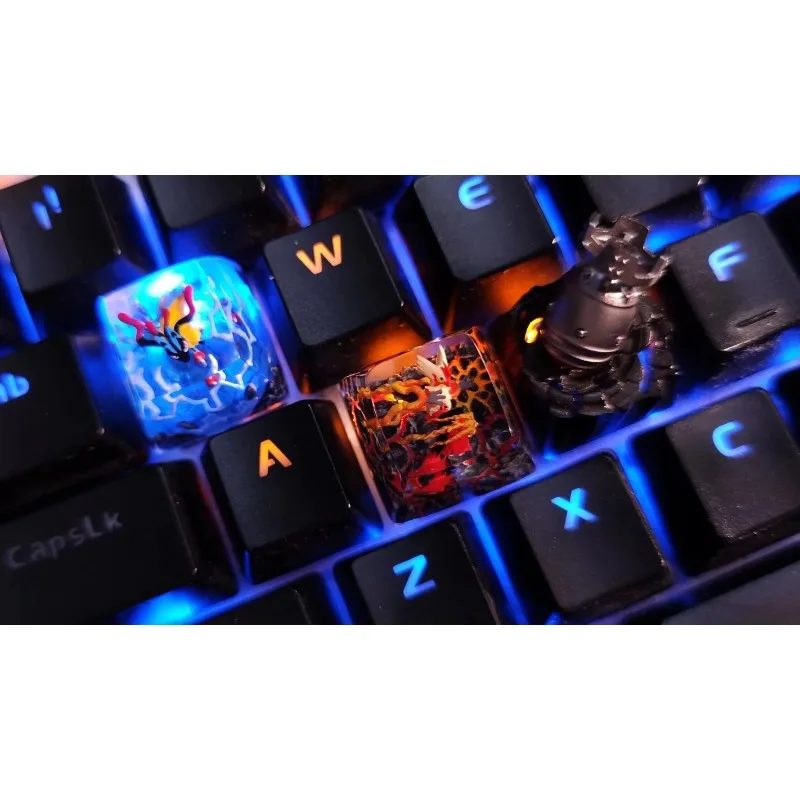 Колпачки для клавиш в стиле аниме Pokemon Pikachu Dragonite индивидуальные прозрачные