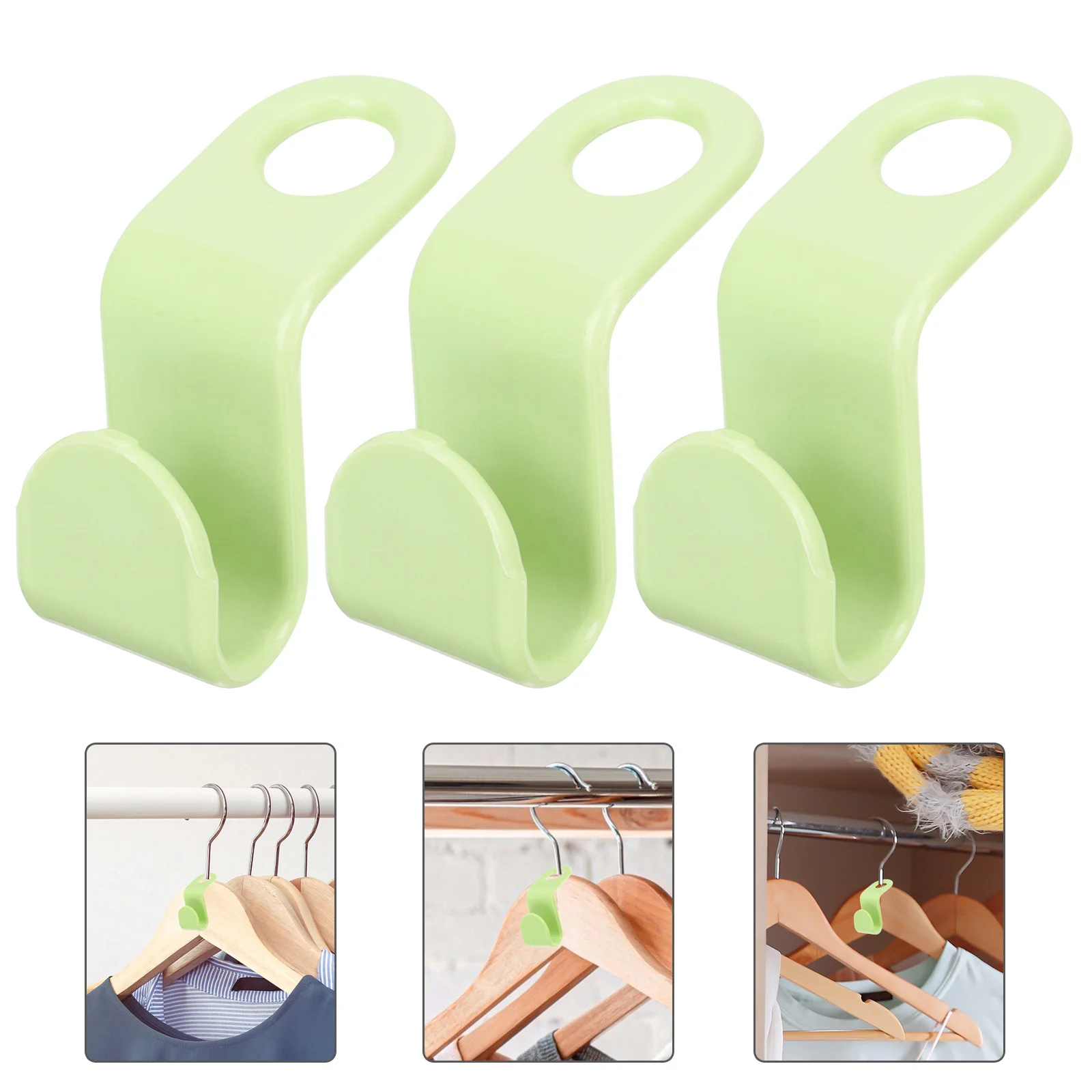 

60pcs Plastic Cascading Hanger Hooks Space Saving Hanger Extender Hook for Closet