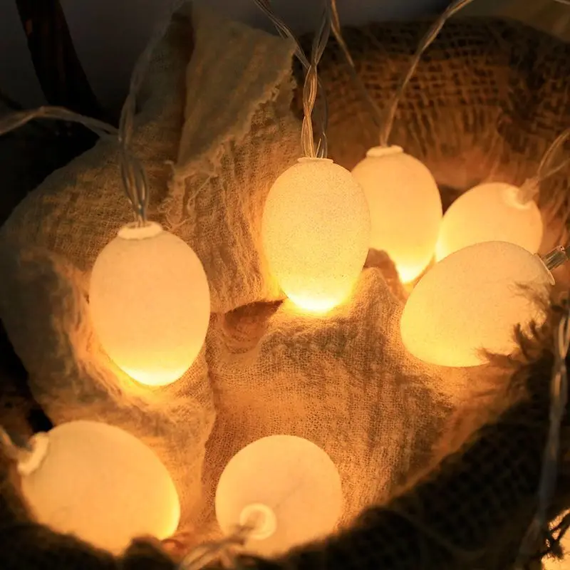 

Ins Decorative Lights Nordic Christmas House LED Egg Shell Bedroom Lights With Room Decorative Light Strings Lights Decoration