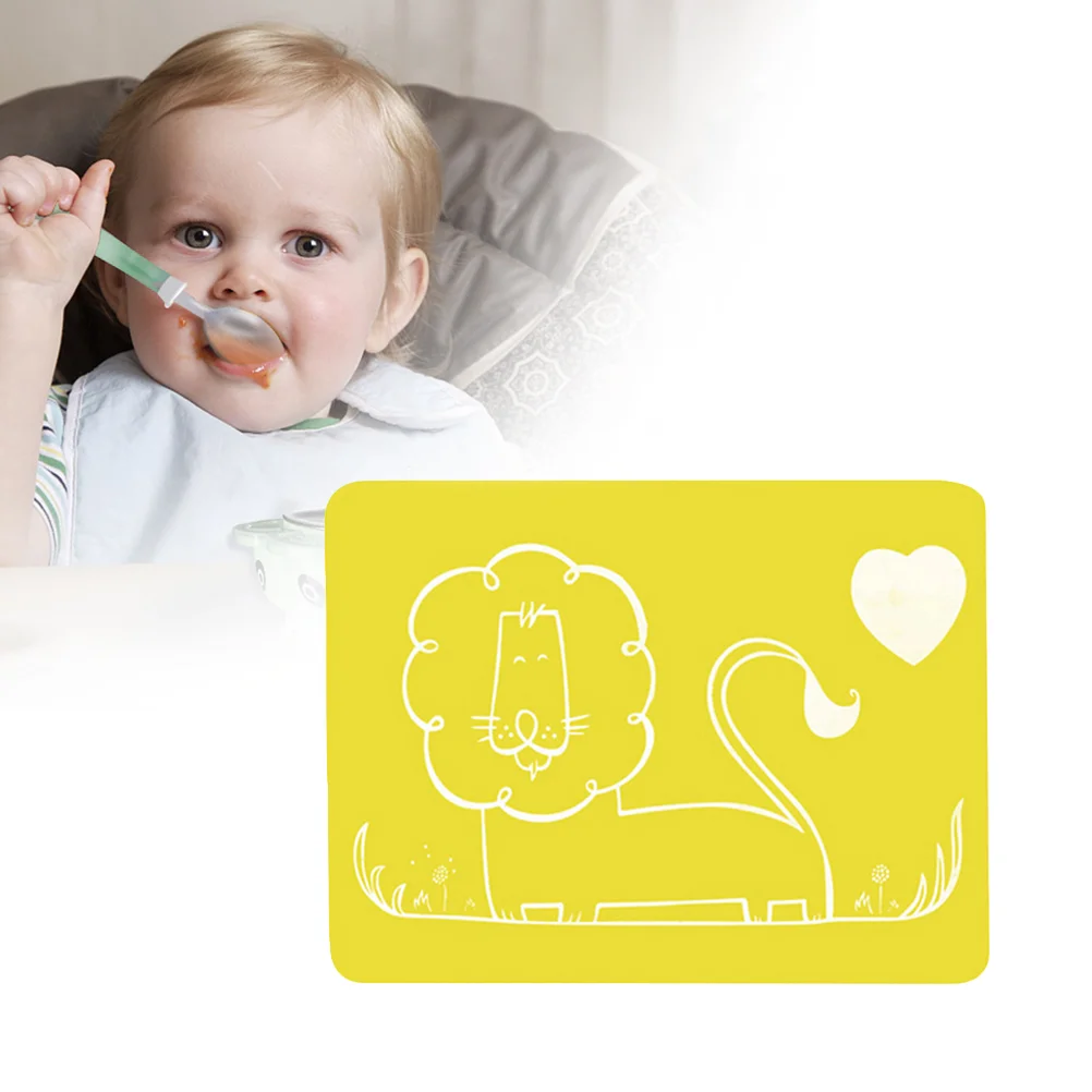 

Silicone Placemat Mats Kids Table Placemats Kitchen Mat Dining Baking Place Friendly Nonsheet Children Animal Toddler Countertop