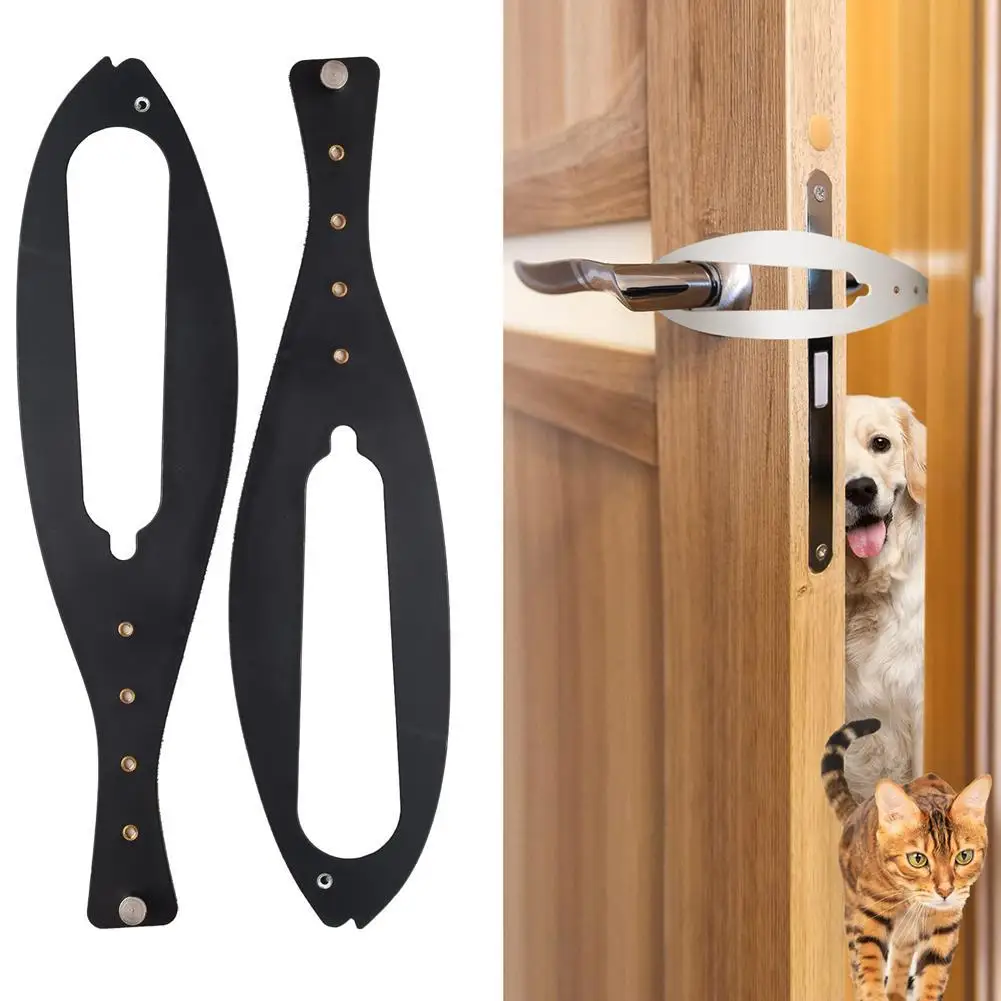 

NEW 2pcs Cat Door With 5 Adjustment Holes Fish Shape Door Stopper Preventing Large Animals From Entering