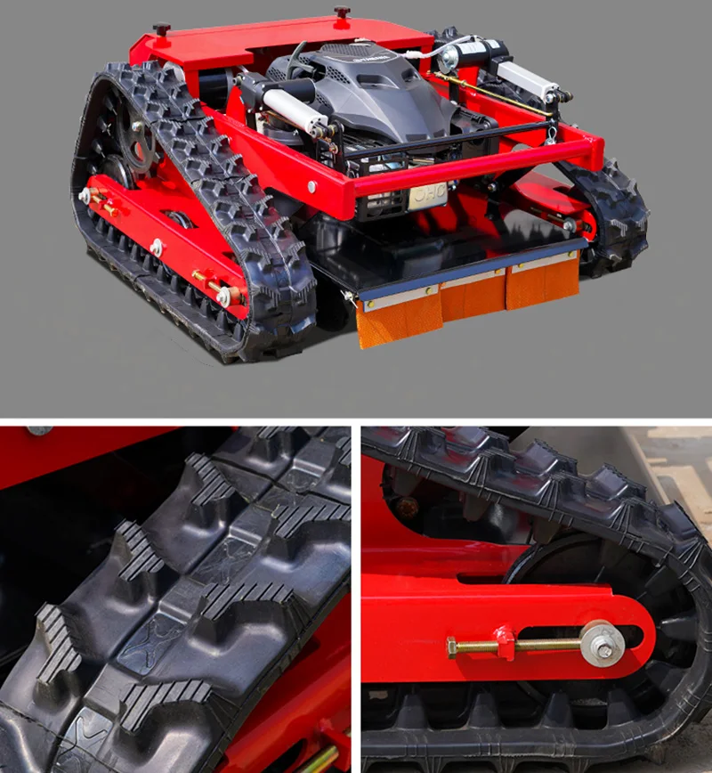 Remote control Lift Lawn Mower crawler Weeder garden wasteland weeding cutting grass Gasoline Self-propelled hybrid trimmer
