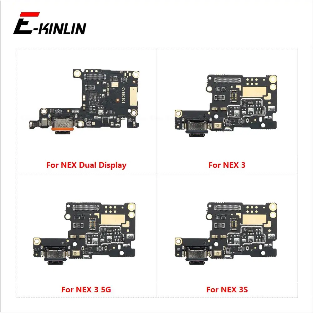 

USB Charging Port Dock Plug Connector Charger Board With Mic Microphone Flex Cable For Vivo NEX Dual Display 3 3S A S