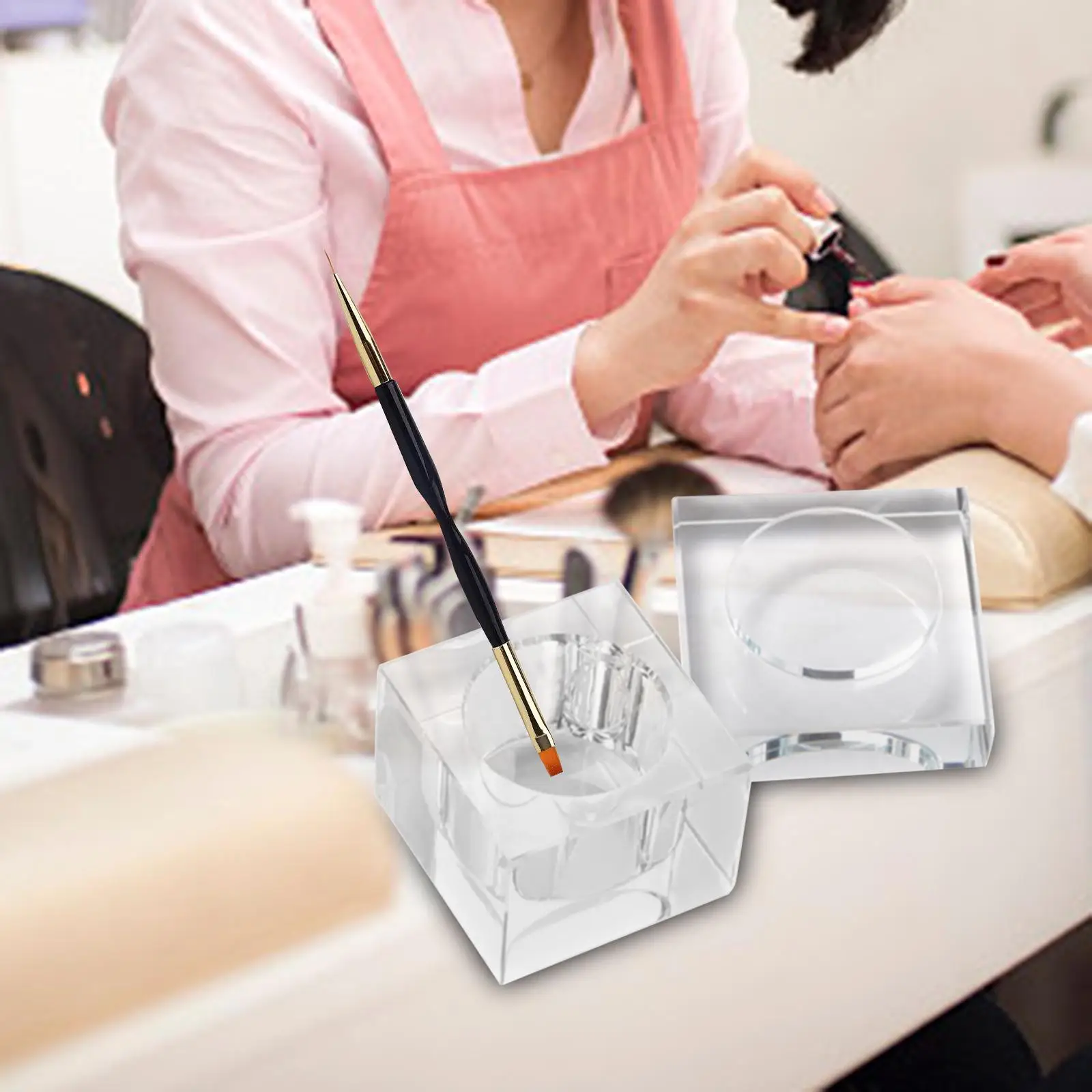 

Искусственная тарелка с крышкой для ногтей, искусственных ногтей, акриловых ногтей