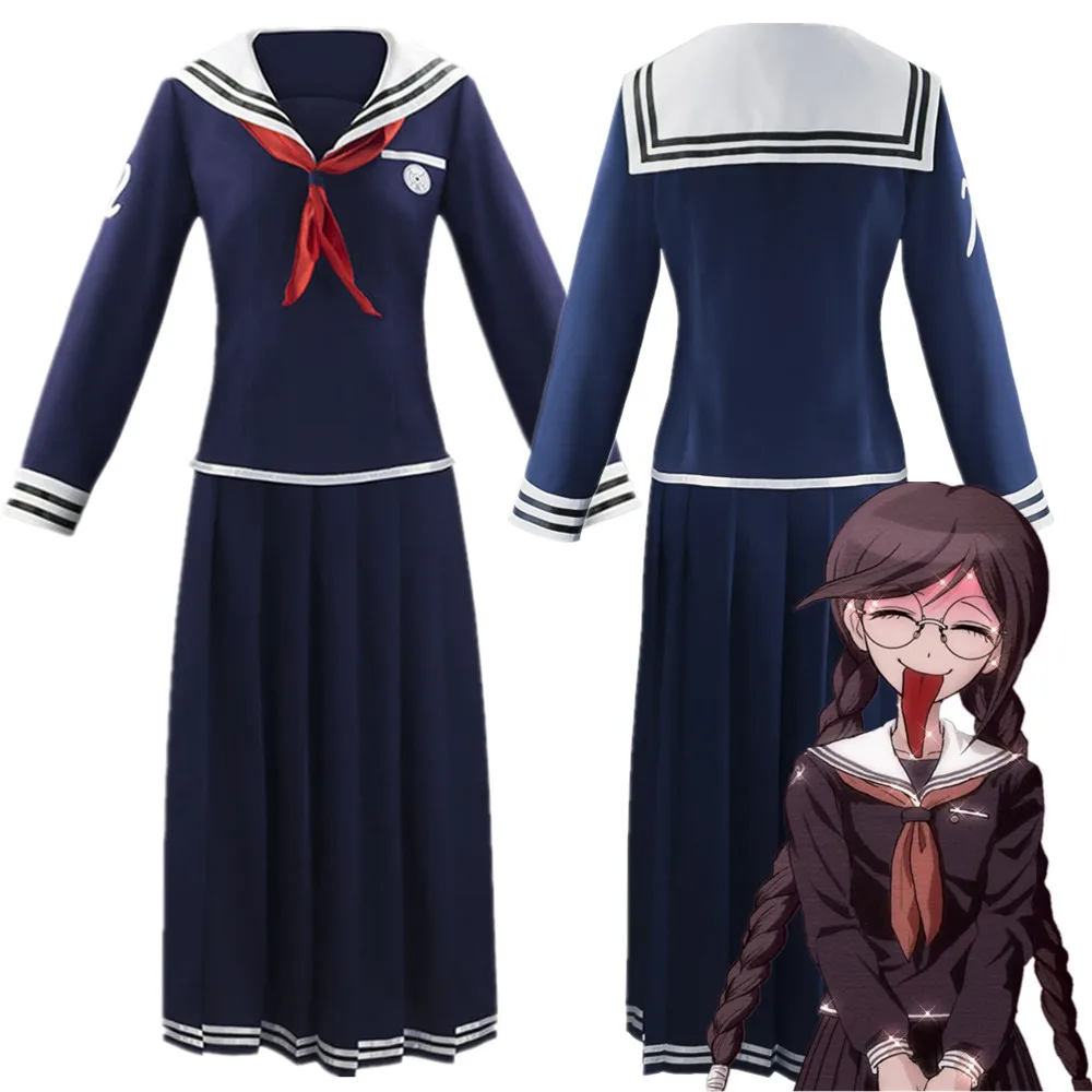 

Костюм для косплея из аниме «Игра данганронпа 2», женское платье «фукава Токо», униформа JK, костюм с галстуком и юбкой для Хэллоуина