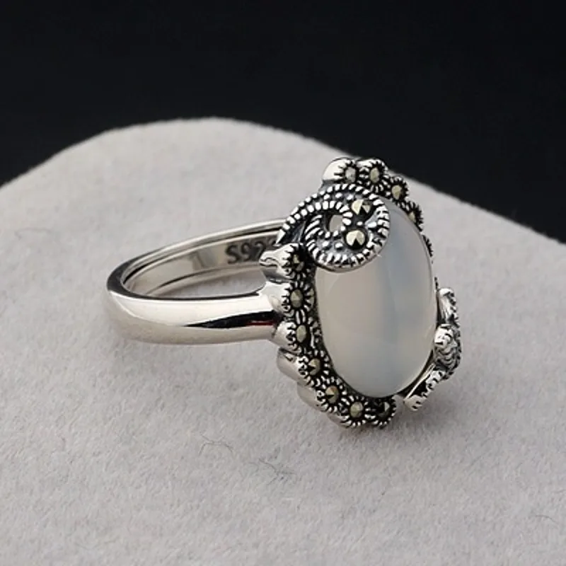 Новинка винтажные женские кольца BOCAI S990 из чистого серебра гранат красный корунд