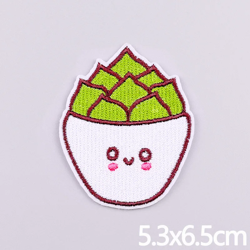 Cute plant haftowana naszywka naprasowanki na ubrania naszywki termoprzylepne kreskówka zwierząt szycie/folia
