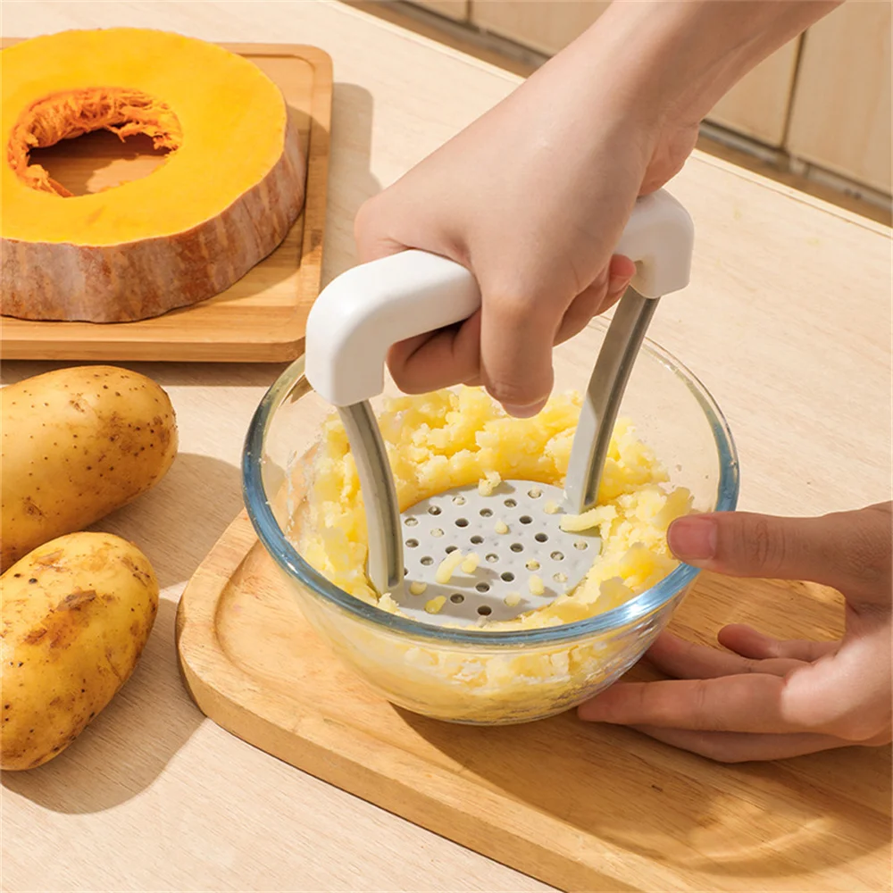 

Manual Potato Masher Presser Grinding Tool Kitchen Vegetable Potato Crusher Juicers Mud Pressing Tool for Baby Food Kithen Tool