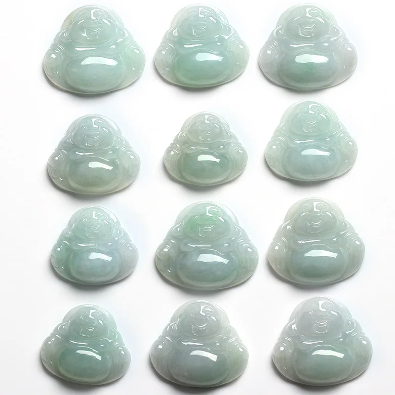 Оптовая продажа натуральный нефритовый женский кулон с улыбающейся Буддой Maitreya