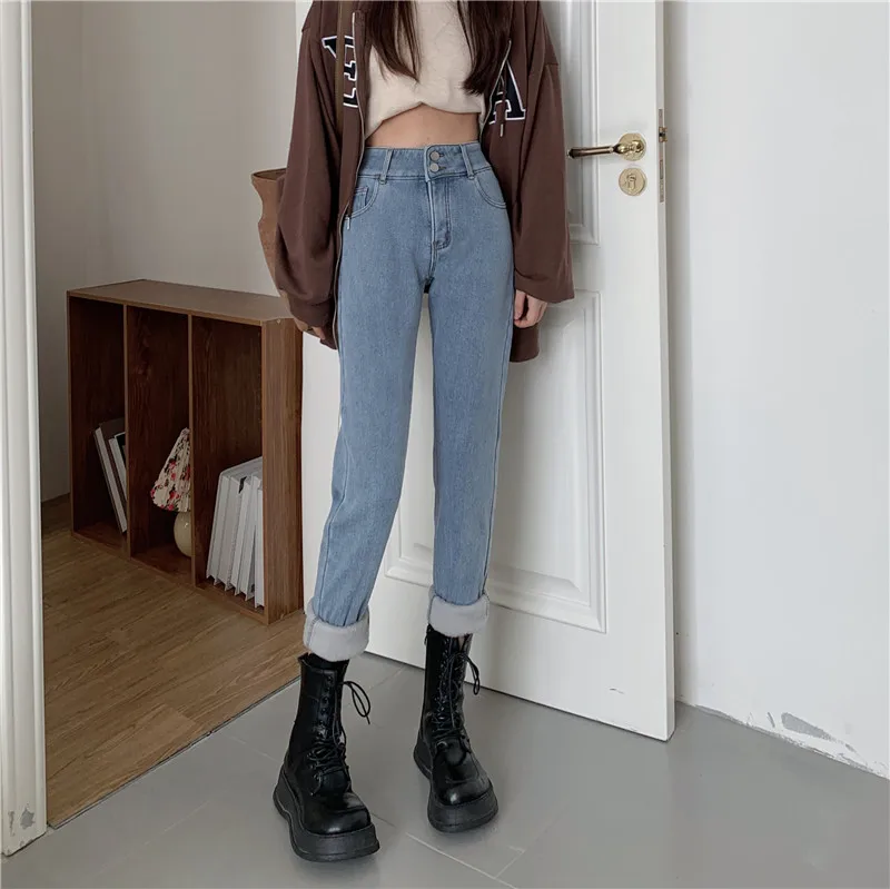 

DD2708 The new fashion all-match stretch high waisted slim pants trousers jeans