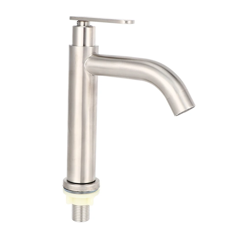 

Смеситель для раковины LJL, кухонный кран из нержавеющей стали, крепление на раковину, Одиночная мойка, для холодного туалета, в современном с...