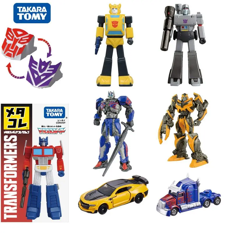 

Tomy Трансформеры G1 Optimus Prime из сплава, фигурка куклы шмеля, Мегатрона, маленькая нежная модель, игрушка, настольное украшение, коллекционный подарок