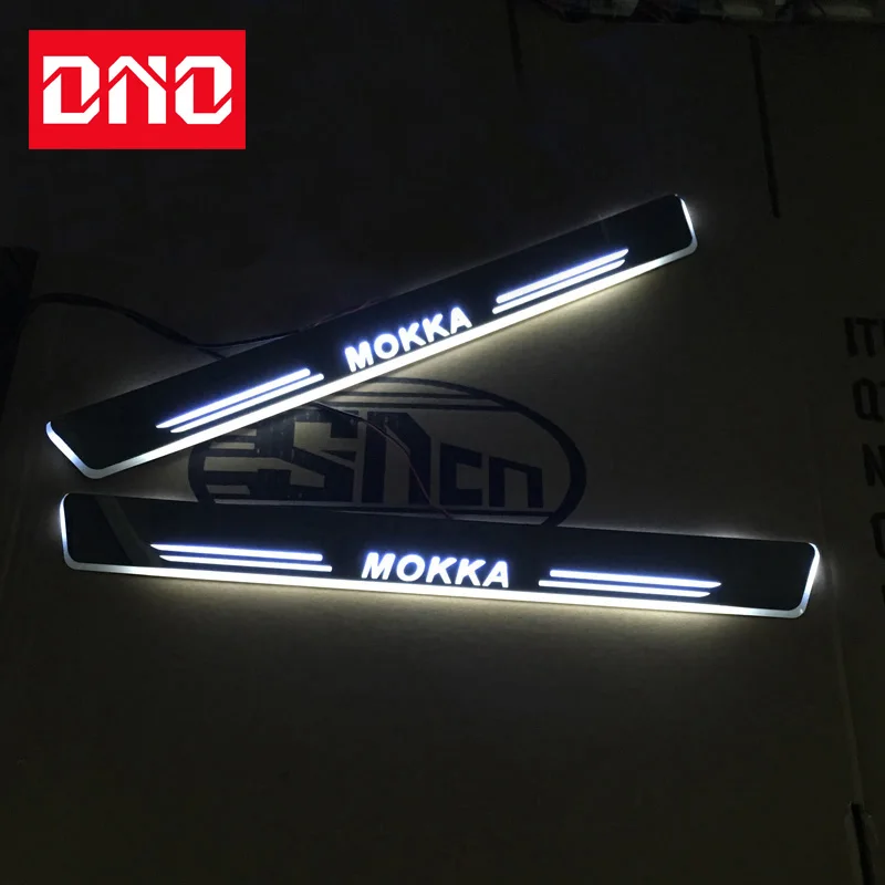 

DNO Trim Pedal LED Car Light For Opel Mokka 2012 2013 - 2017 2018 2019 Door Sill Scuff Plate Pathway Moving Acrylic Welcome Lamp