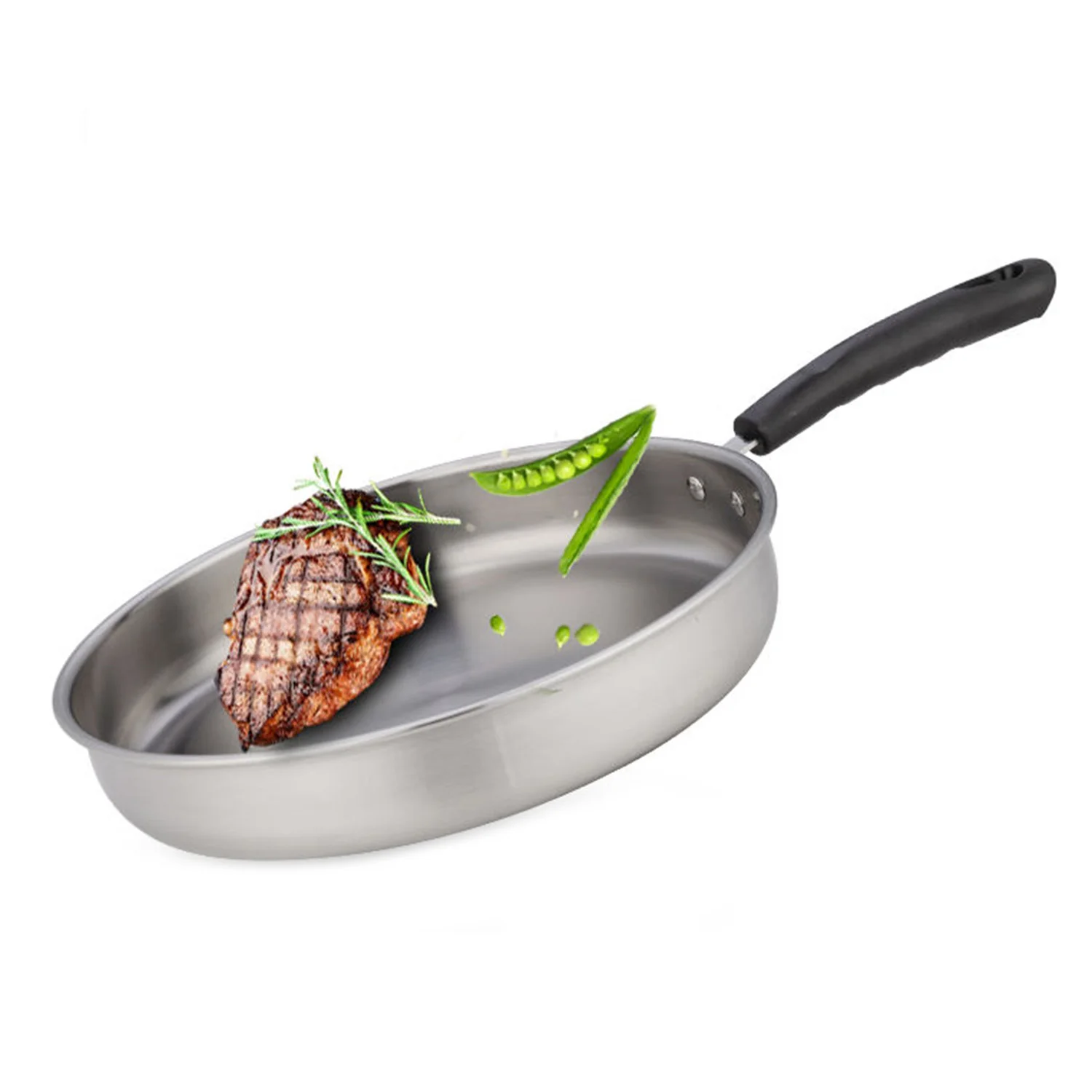 

Frying Pan Stainless Steel Skillet Wok Pan