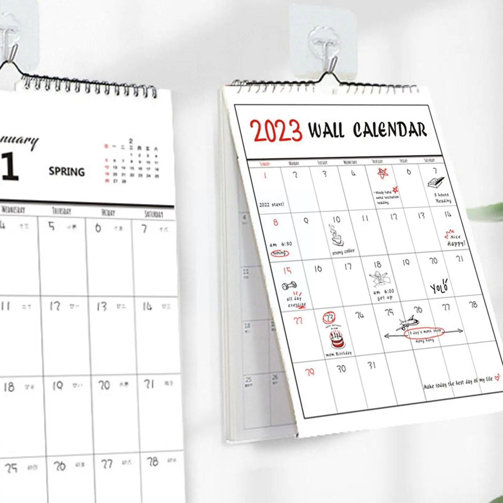 

2023 Simple Wall Calendar Weekly Monthly Planner Note Daily Planner Wall Office Hanging Organizer Schedule Agenda Calendar R3U5