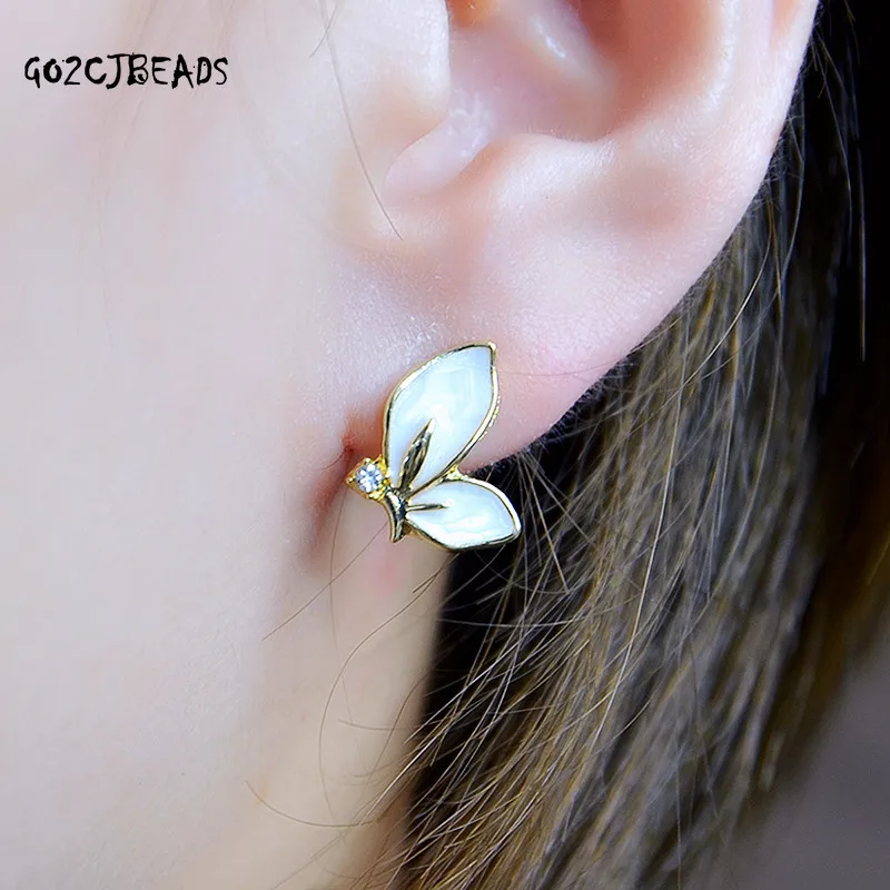 

Women 2022 Butterfly Earrings Refinement Jewelry Trend Earring Diamond Petal Earring Girl New Fashion Women Stud Earrings