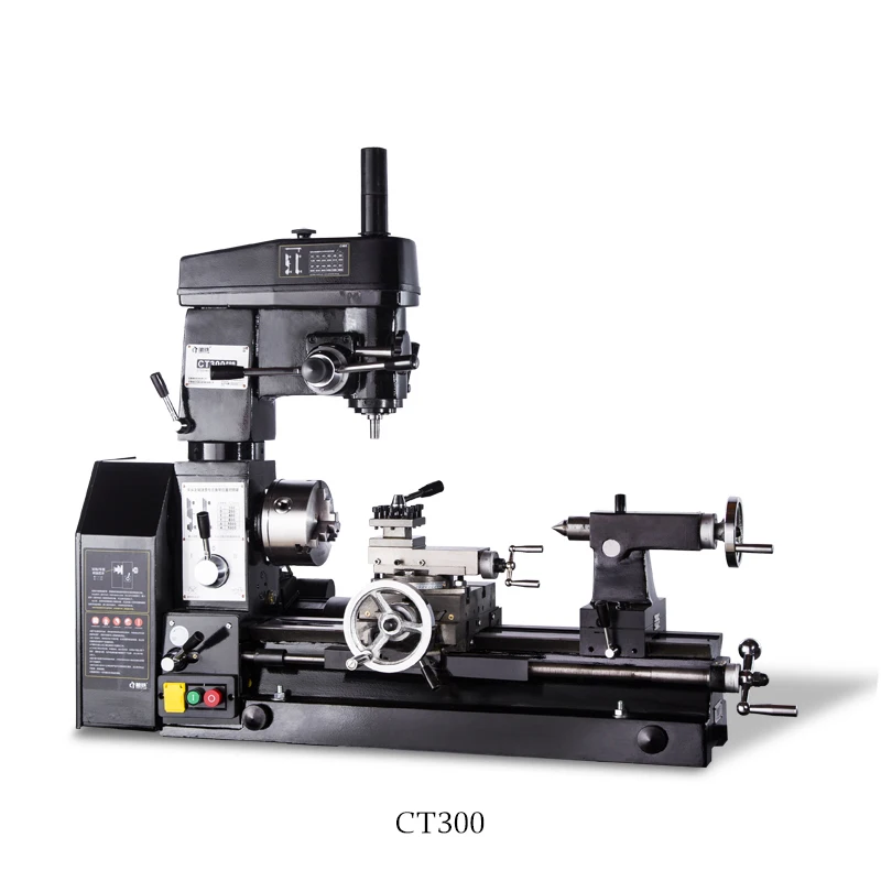 

CT300 household lathe small multi-functional lathe bench drill-mill-milling machine metal milling lathe