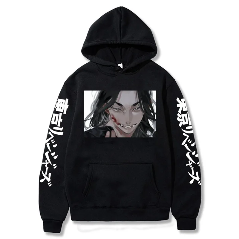 

Anime Tokyo Avengers Print Hoodie Spring Autumn Casual Long Sleeve Sweatshirt Pullover Men's Oversized Fashion Harajuku Top
