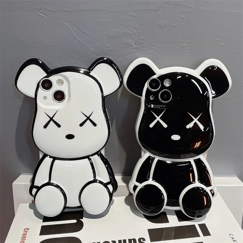 

Stereoscopic Cute Bear For Iphone14 13 Pro Max Phone Case 11 New Fashion Brand Women Telephone Cover