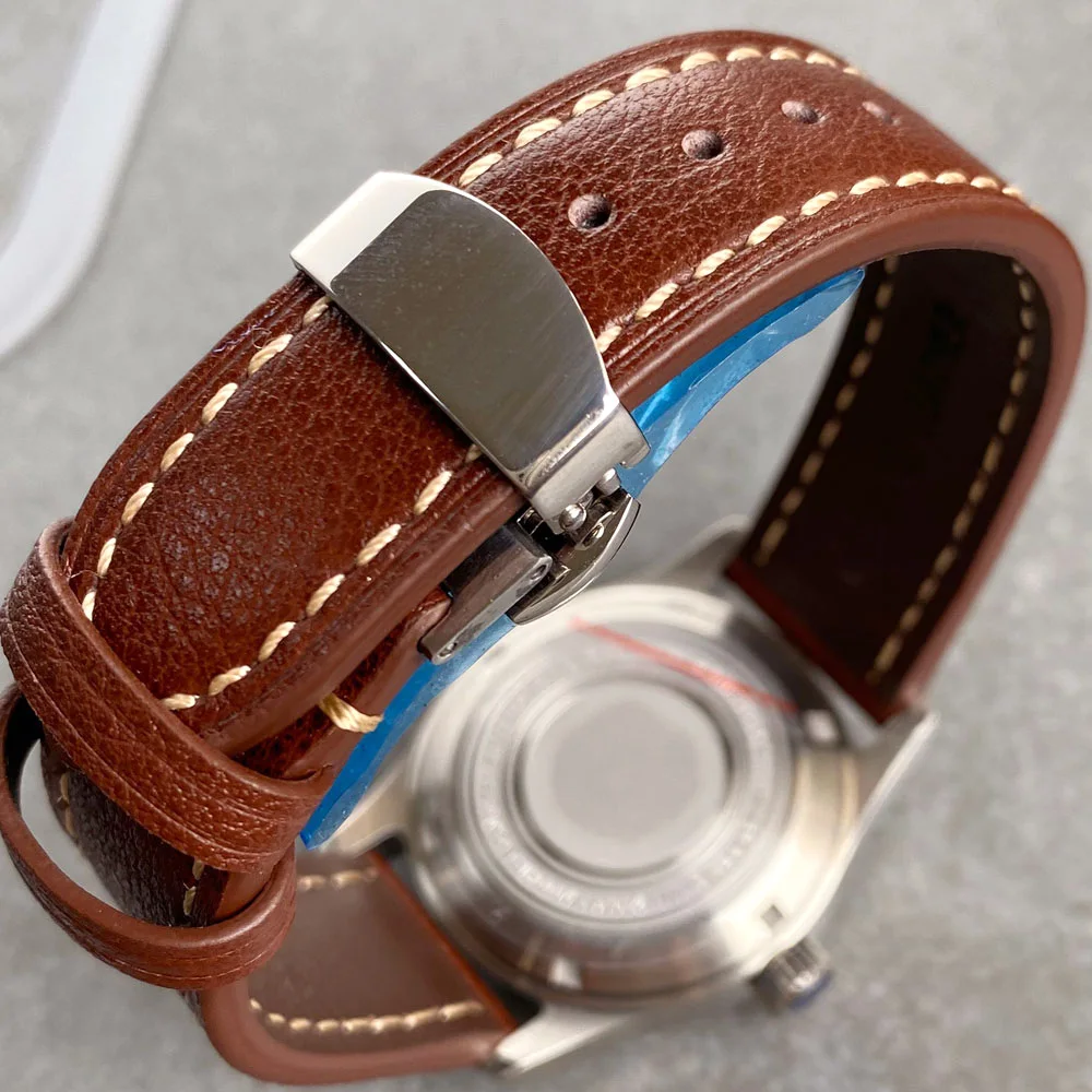 TANDORIO 36 мм белые черные полевые часы NH35 автоматический механизм 20ATM дайверские