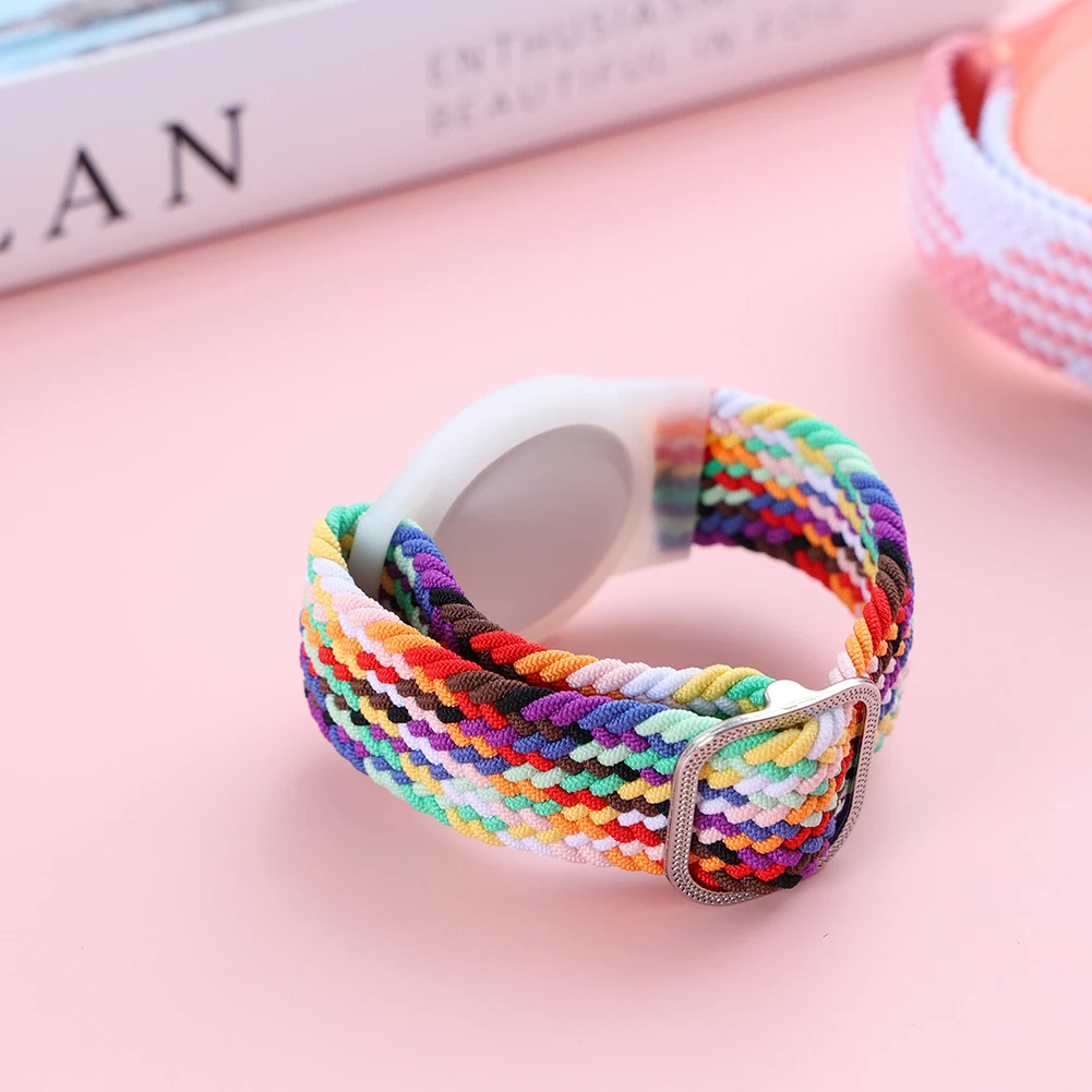 Nylon Braided Kids Strap Anti Scratch Bracelet Adjustable Wristband Holder Protector Tracker Protective Sleeve for Apple Airtag - купить по