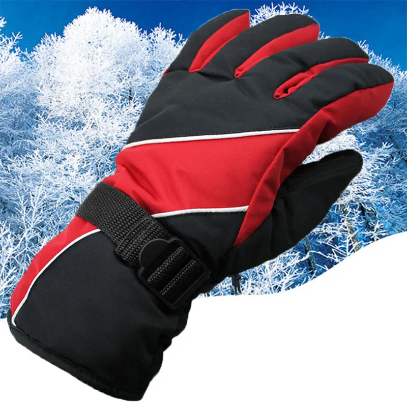 

Winter Warm Cotton Ski Gloves Snow Men Windproof Waterproof Guantes Riding Outdoor Sports Skiing Cycling Snowboard Mittens