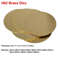 h62 brass disc dia 25mm 200mm thickness 0 8mm 1mm 1 5mm 2mm brass gasket pure copper round plate brass parts cutting