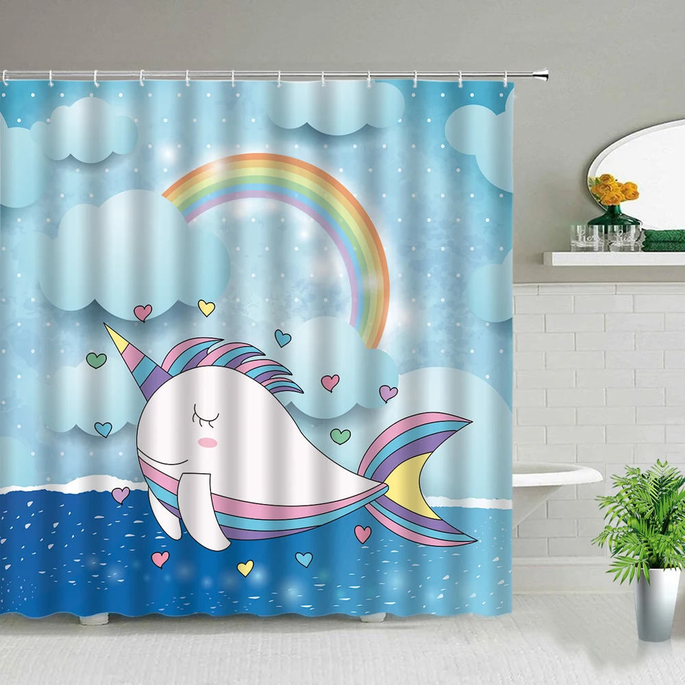 Креативная мультяшная Сова КИТ розовая Милая душевая занавеска для девочки