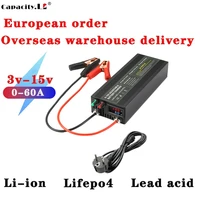 12v lifepo4 charger 60a power supply lithium battery 100v 240v 12 6v 14 6v adjustable current fast battery charger