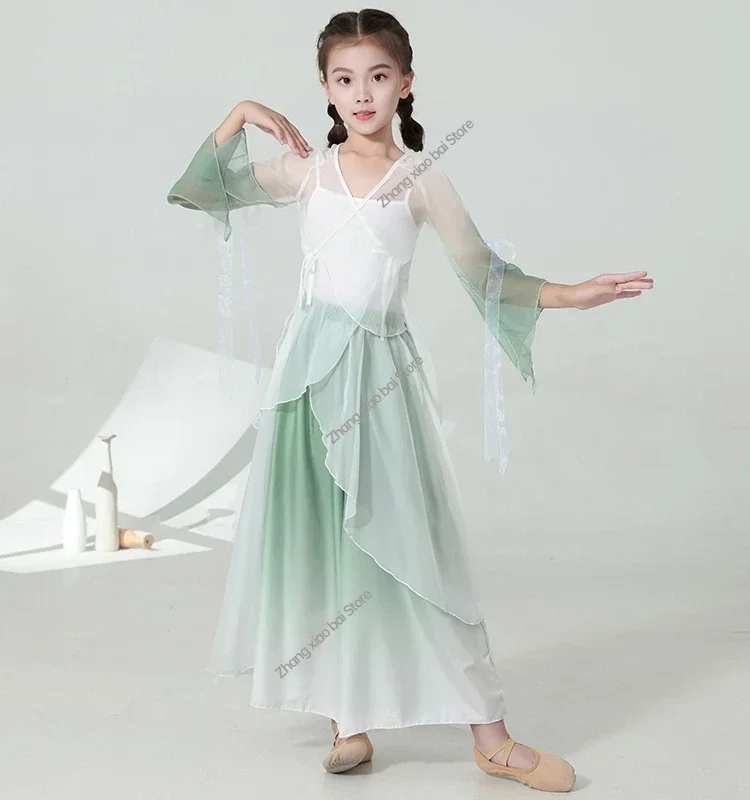 Классический танцевальный костюм для девочек сказочный Повседневное платье