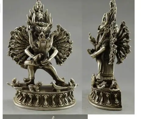 

HANDWORK UNIQUE SILVER COPPER ELEPHANT Decorative old Tibet copper plating Tibetan Silver decoration BRASS factory outlets