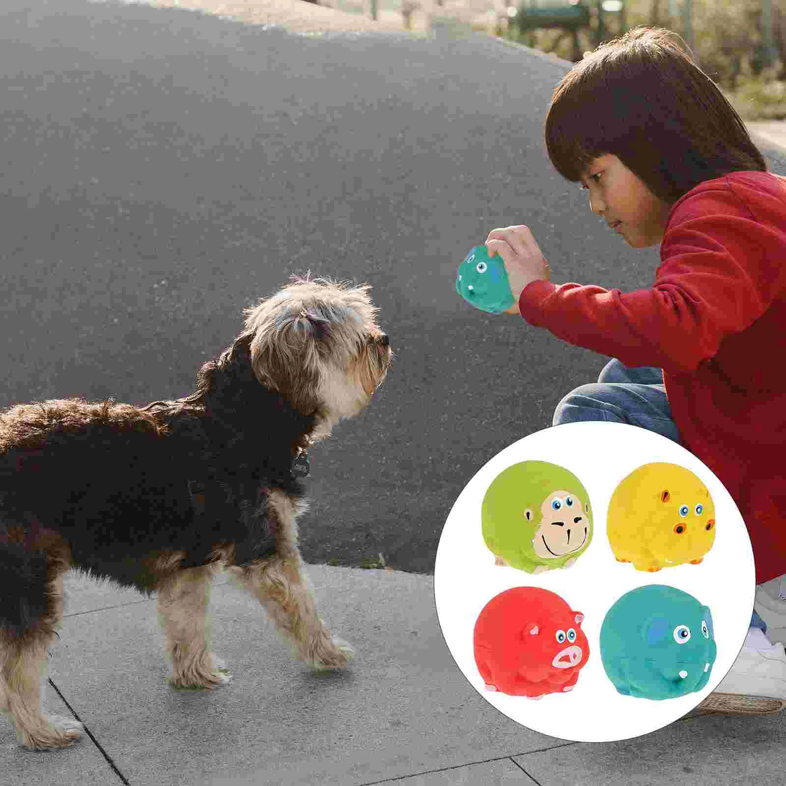 

Toys Dog Toy Puppy Squeaky Pet Chew Dogs Teething Latex Molar Interactive Plush Grinding Teeth Outside Doggie Cleaning Chewer