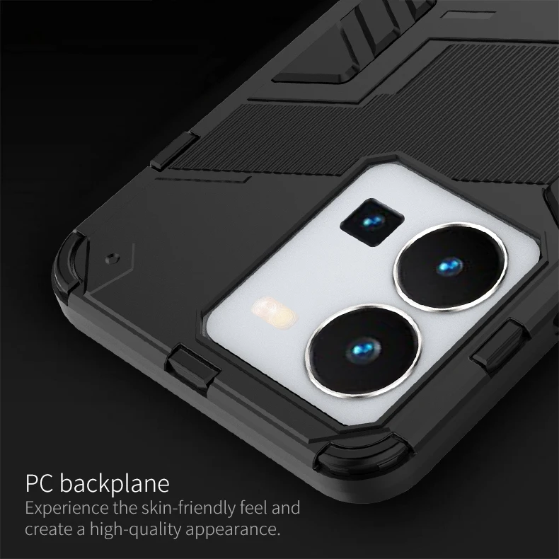 For Vivo Y35 Case For Vivo Y35 4G Cover 6.58 inch Punk armor Shockproof Hard Rubber Bracket Bumper For Vivo Y35 4G Fundas