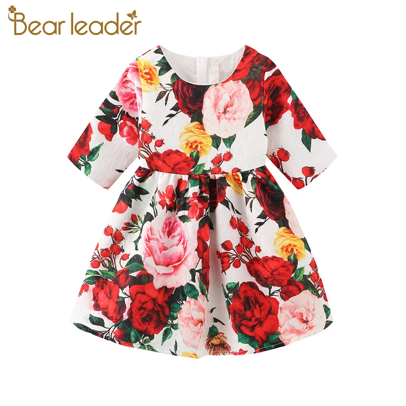 Платье детское летнее ТРАПЕЦИЕВИДНОЕ с зелеными листьями на Возраст 3-9 лет |