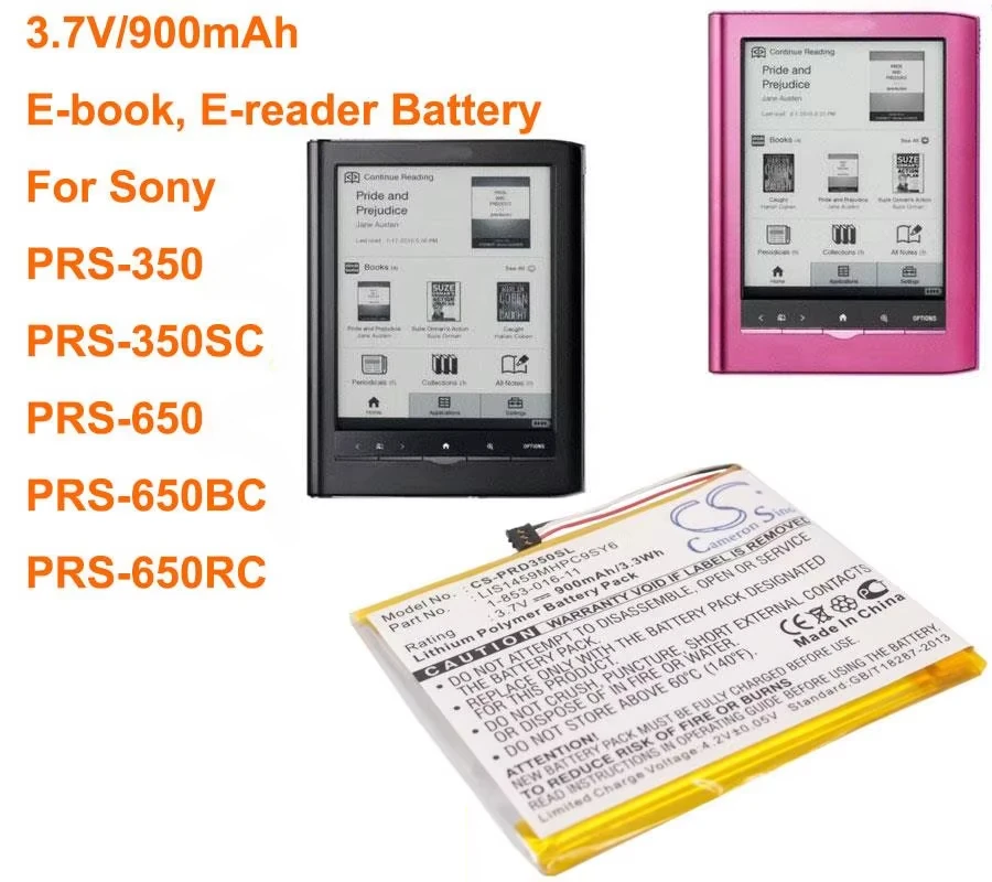 Аккумулятор Cameron Sino 900 мАч черный для Sony PRS-350