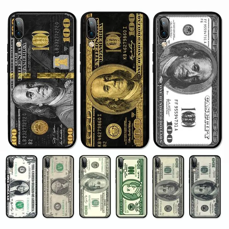 

Luxury dollar US Phone Case for Vivo Y91C Y11 17 19 17 67 81 Oppo A9 2020 Realme c3