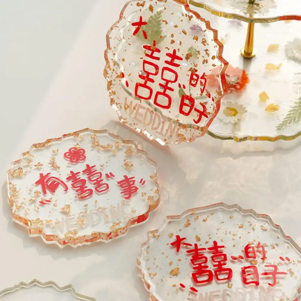 

Table Coaster High Elasticity Anti-scalding Acrylic Clear Dinning Table Mats for Wedding