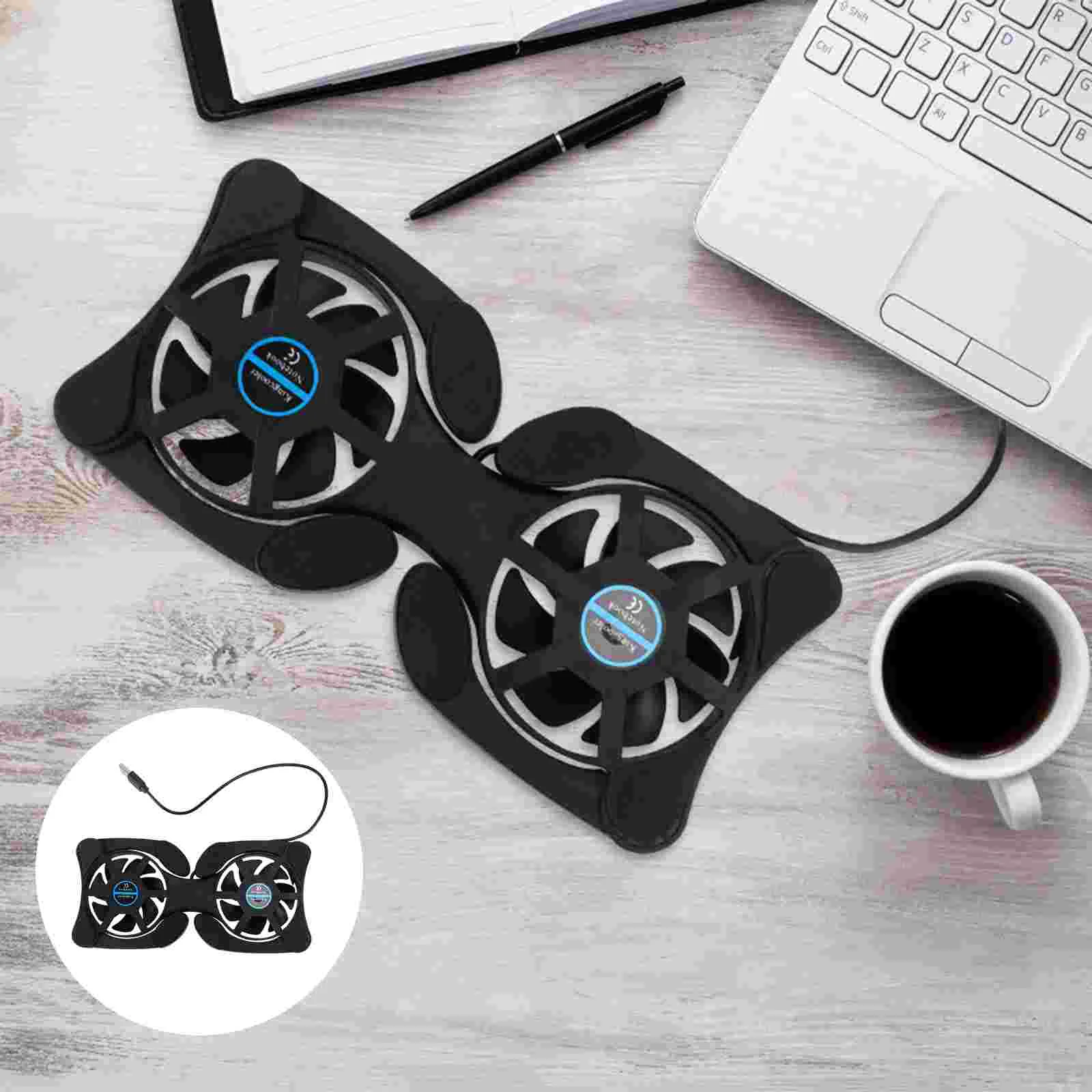 

1 PC Laptop Cooler 2 Fans Premium Laptop Chill Mat Notebook Cooling Mat USB Cooler