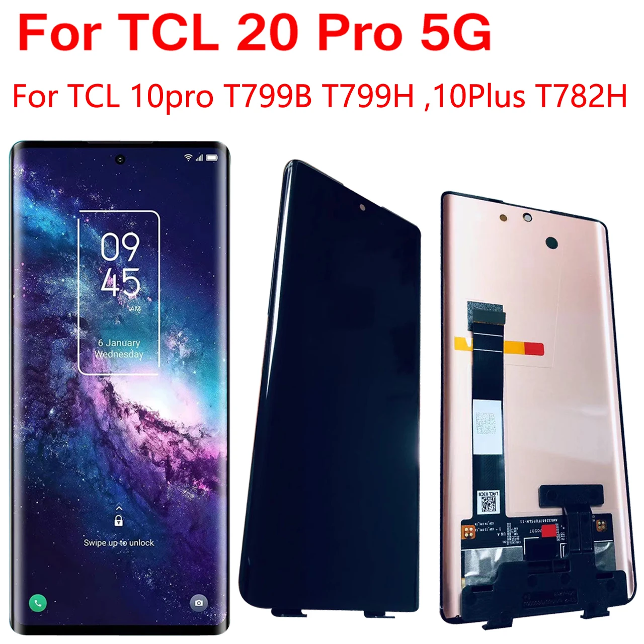 

NEW OEM For TCL 10 Pro 10pro LCD T799B T799H 10 Plus T782H LCD Display Screen Touch Panel Digitizer For TCL 20 Pro 5G T810H