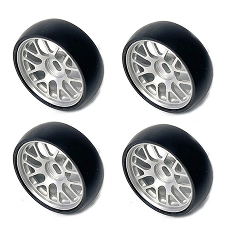 26.5Mm Hard Drift Metal Wheel Rim Tire Tyres For Wltoys 284131 K969 K979 K989 Kyosho Mini-Z 1/28 RC Car Parts