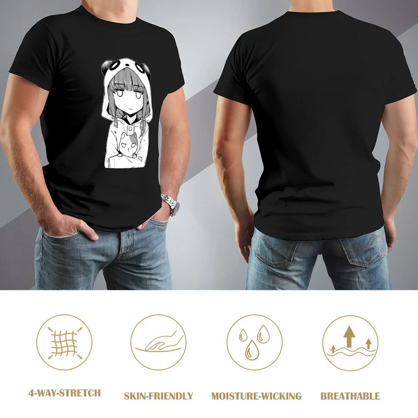 Футболка Kaede Azusagawa Expressionless футболки с рисунком хлопковые мужская футболка