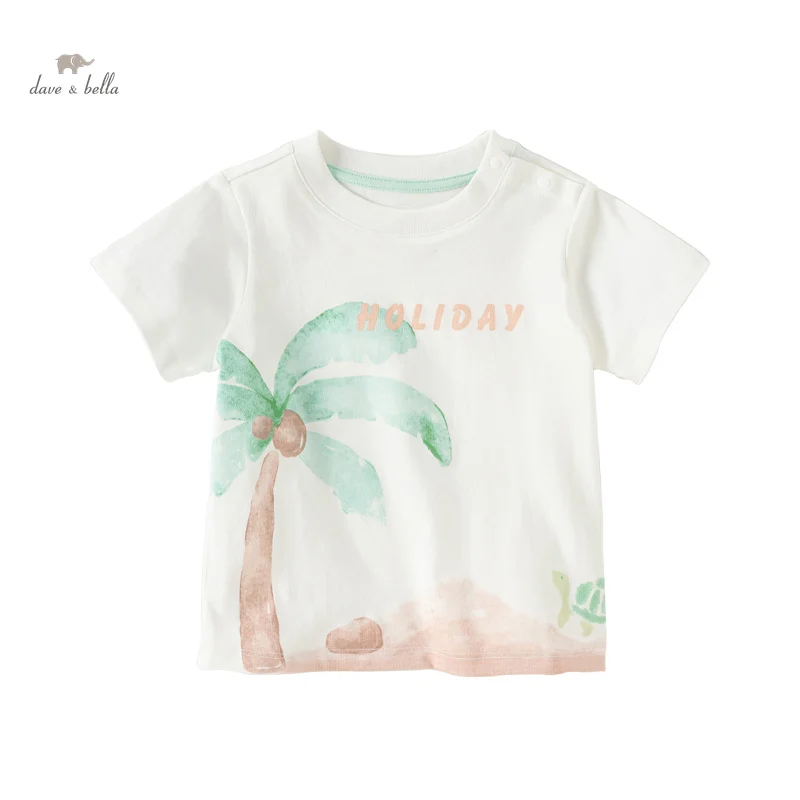 Детская Хлопковая футболка с коротким рукавом для мальчиков