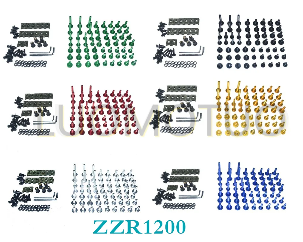 

Motorcycle Complete Fairing Bolts Kit Bodywork Screws For Fit KAWASAKI ZZR1200 2002-2005
